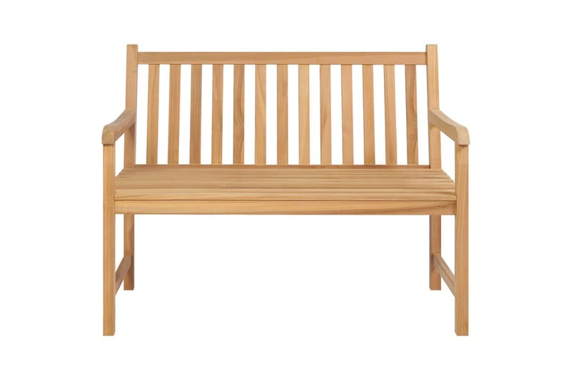 havebænk 114 cm massivt teaktræ - Brun - Havemøbler - Havesofaer & bænke - Udendørs bænk & havebænk