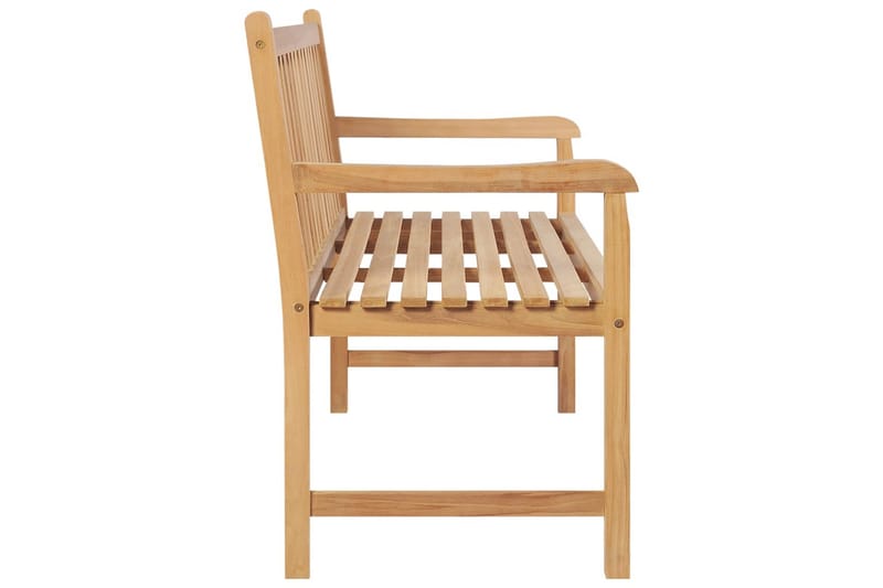 havebænk 114 cm massivt teaktræ - Brun - Havemøbler - Havesofaer & bænke - Udendørs bænk & havebænk