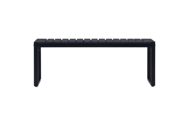 Havebænk 120,5 cm Ps-Plade Sort - Sort - Havemøbler - Havesofaer & bænke - Udendørs bænk & havebænk