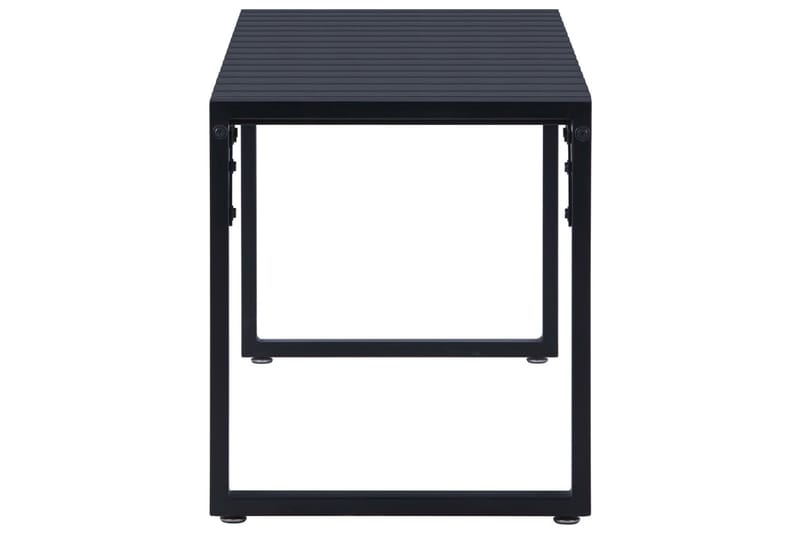 Havebænk 120,5 cm Ps-Plade Sort - Sort - Havemøbler - Havesofaer & bænke - Udendørs bænk & havebænk