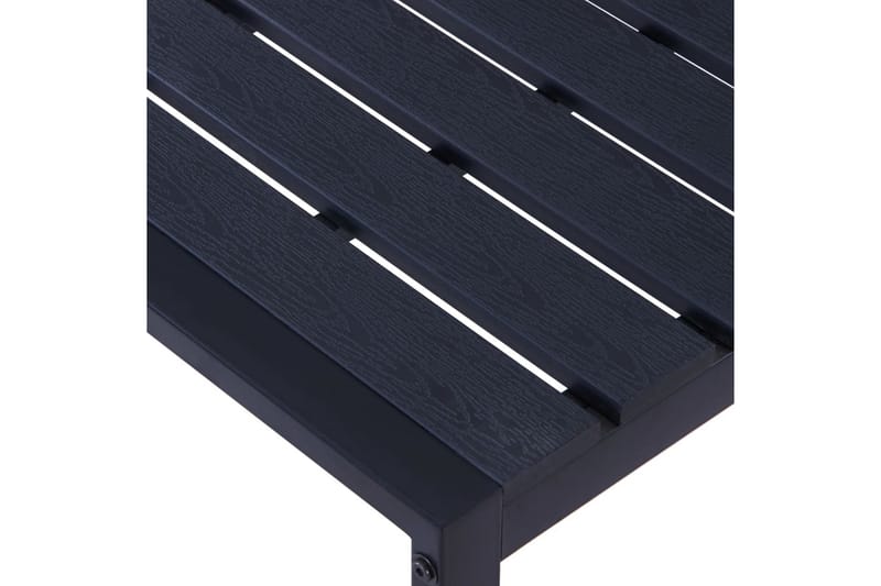 Havebænk 120,5 cm Ps-Plade Sort - Sort - Havemøbler - Havesofaer & bænke - Udendørs bænk & havebænk