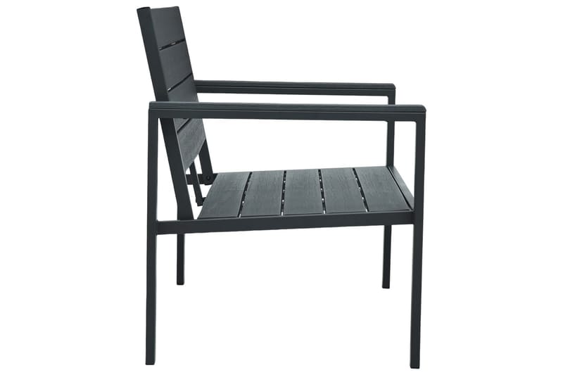 Havebænk 120 Cm Hdpe Trælook Grå - Grå - Havemøbler - Havesofaer & bænke - Udendørs bænk & havebænk