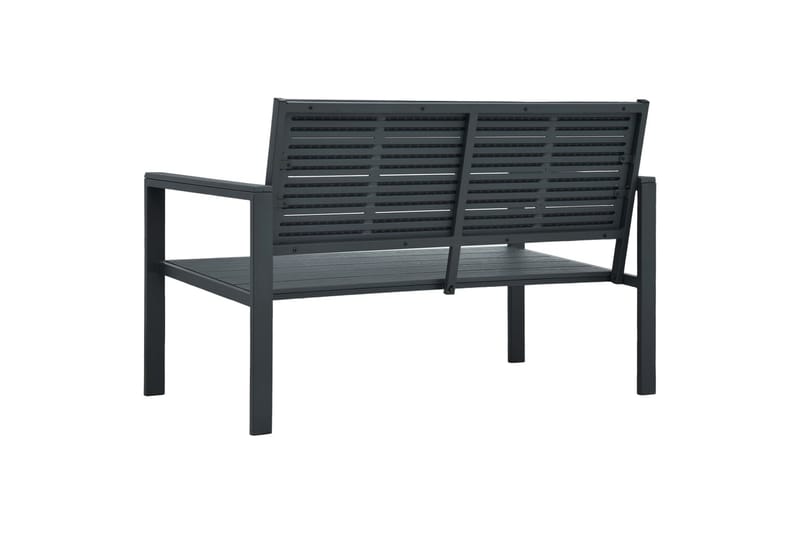 Havebænk 120 Cm Hdpe Trælook Grå - Grå - Havemøbler - Havesofaer & bænke - Udendørs bænk & havebænk