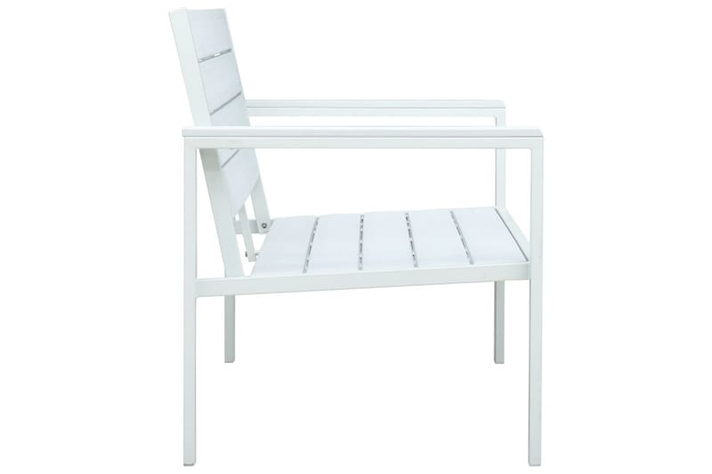 Havebænk 120 Cm Hdpe Trælook Hvid - Hvid - Havemøbler - Havesofaer & bænke - Udendørs bænk & havebænk