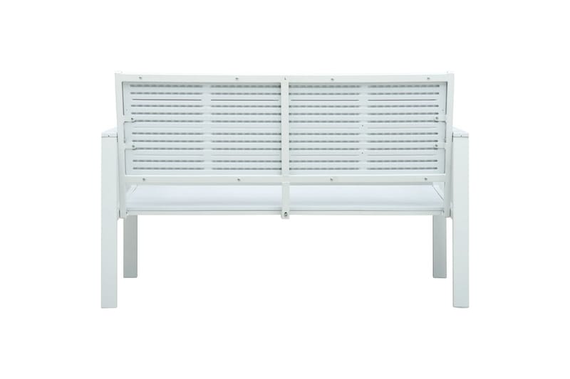 Havebænk 120 Cm Hdpe Trælook Hvid - Hvid - Havemøbler - Havesofaer & bænke - Udendørs bænk & havebænk