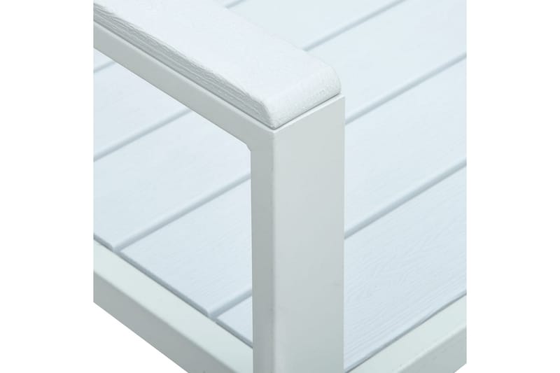 Havebænk 120 Cm Hdpe Trælook Hvid - Hvid - Havemøbler - Havesofaer & bænke - Udendørs bænk & havebænk