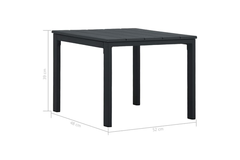 Havebænk 120 Cm Hdpe Trælook Sort - Sort - Havemøbler - Havesofaer & bænke - Udendørs bænk & havebænk