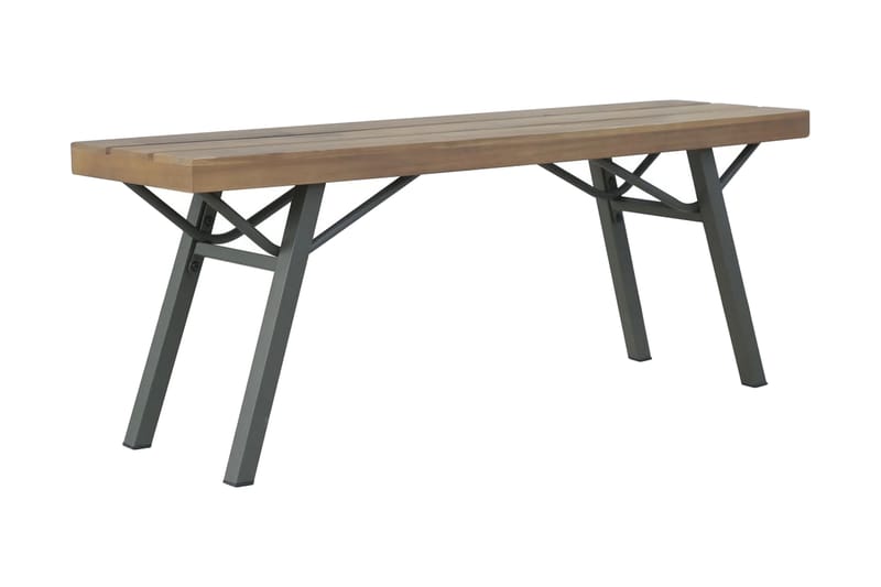 Havebænk 120 Cm Massivt Akacietræ - Brun - Havemøbler - Havesofaer & bænke - Udendørs bænk & havebænk