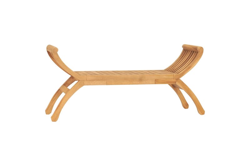 havebænk 120 cm massivt teaktræ - Brun - Havemøbler - Havesofaer & bænke - Udendørs bænk & havebænk