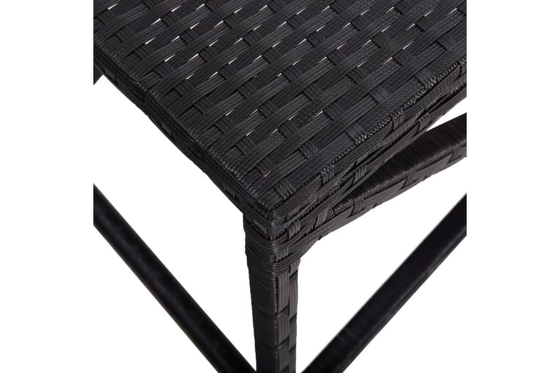 Havebænk 120 Cm Polyrattan Sort - Sort - Havemøbler - Havesofaer & bænke - Udendørs bænk & havebænk