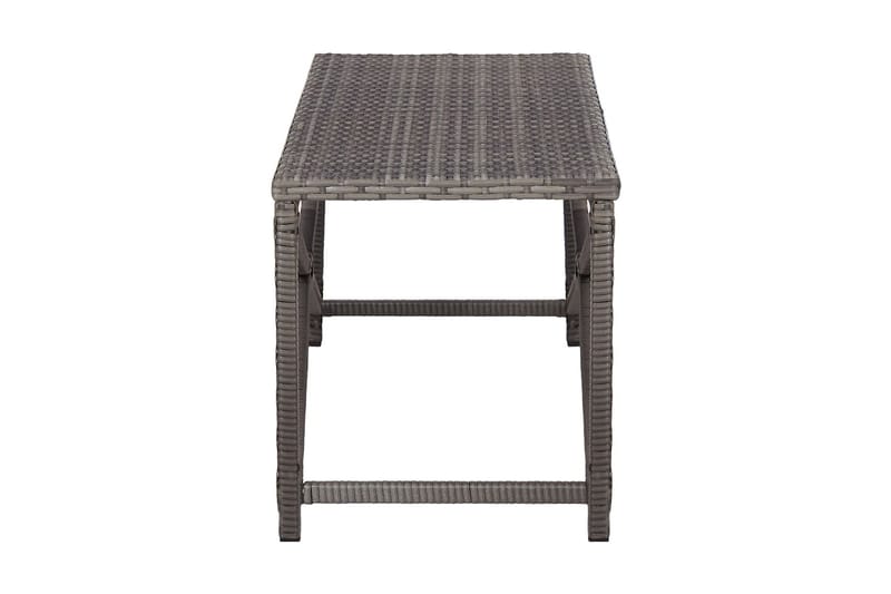 Havebænk 120 Cm Polyrattan Grå - Grå - Havemøbler - Havesofaer & bænke - Udendørs bænk & havebænk