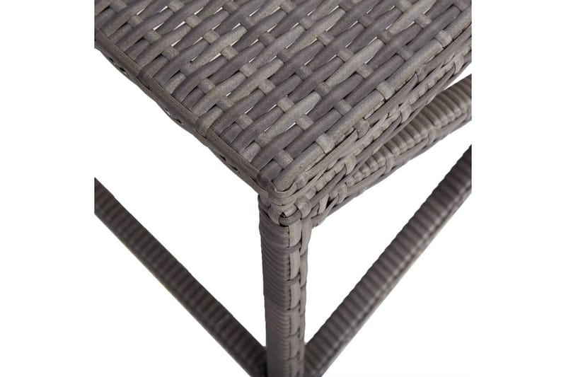 Havebænk 120 Cm Polyrattan Grå - Grå - Havemøbler - Havesofaer & bænke - Udendørs bænk & havebænk