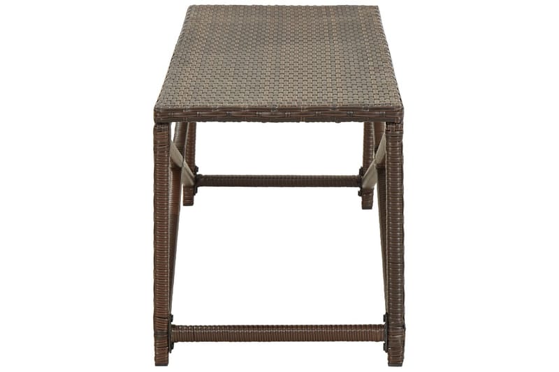 havebænk 120 cm polyrattan brun - Brun - Havemøbler - Havesofaer & bænke - Udendørs bænk & havebænk
