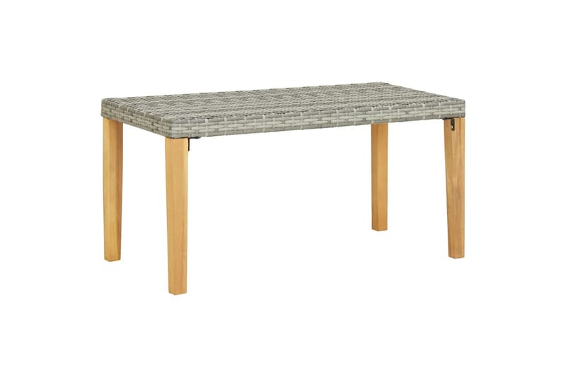 havebænk 120 cm polyrattan og massivt akacietræ grå - Sort - Havemøbler - Havesofaer & bænke - Udendørs bænk & havebænk