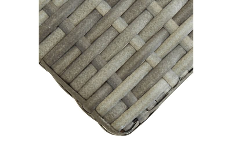 havebænk 120 cm polyrattan og massivt akacietræ grå - Sort - Havemøbler - Havesofaer & bænke - Udendørs bænk & havebænk