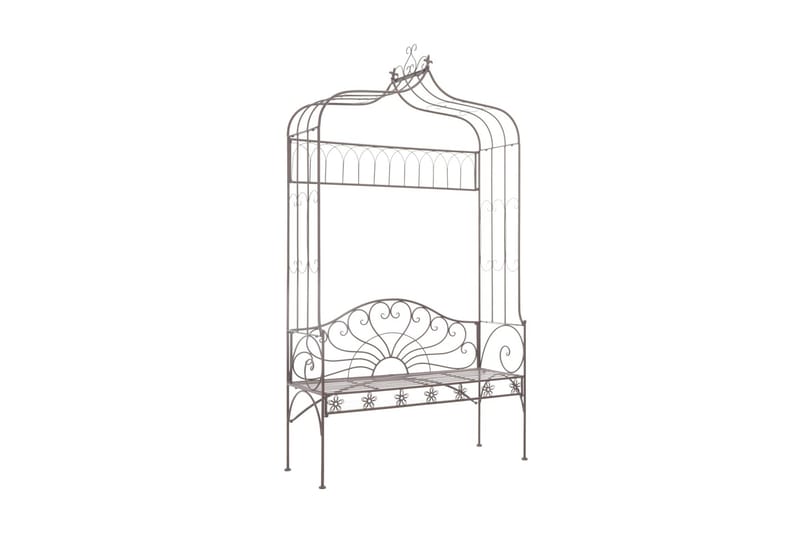 Havebænk 122 Cm Jern Antikbrun - Brun - Havem�øbler - Havesofaer & bænke - Udendørs bænk & havebænk