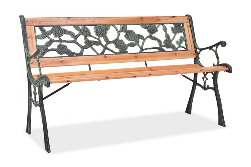 Havebænk 122 Cm Træ - Brun - Havemøbler - Havesofaer & bænke - Udendørs bænk & havebænk