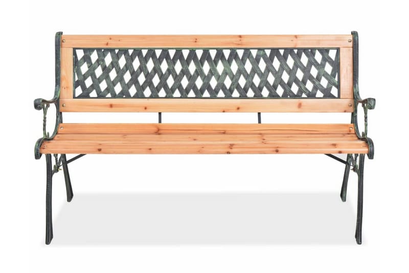 Havebænk 122 Cm Træ - Brun - Havemøbler - Havesofaer & bænke - Udendørs bænk & havebænk