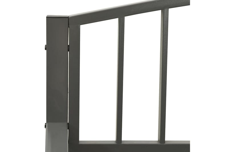 Havebænk 125 cm stål grå - Grå - Udendørs bænk & havebænk