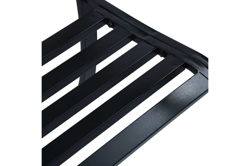 Havebænk 125 Cm Stål Sort - Sort - Havemøbler - Havesofaer & bænke - Udendørs bænk & havebænk