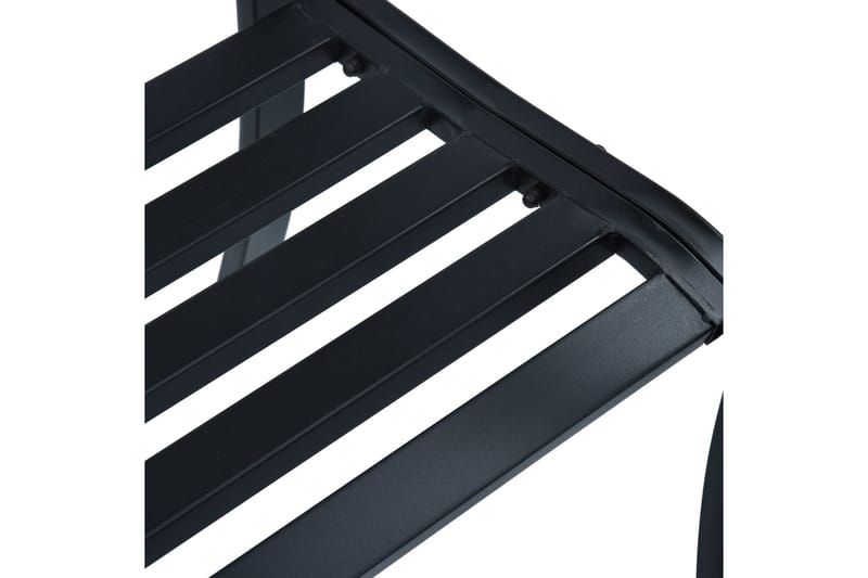 Havebænk 125 cm Stål Sort - Sort - Havemøbler - Havesofaer & bænke - Udendørs bænk & havebænk