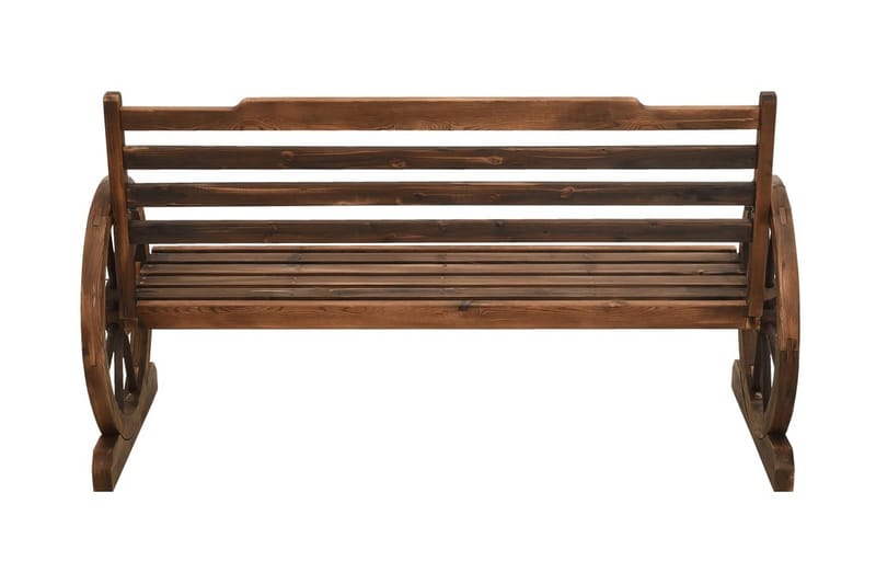 havebænk 142 cm massivt fyrretræ - Brun - Havemøbler - Havesofaer & bænke - Udendørs bænk & havebænk