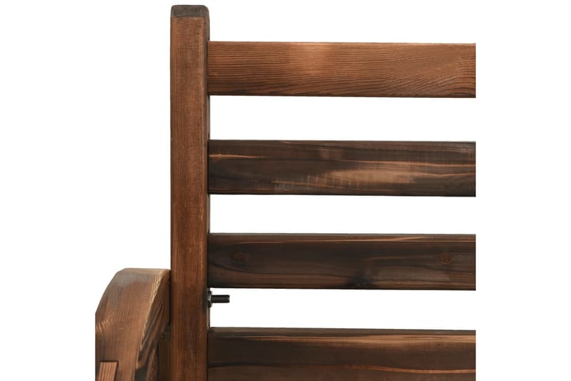 havebænk 142 cm massivt fyrretræ - Brun - Havemøbler - Havesofaer & bænke - Udendørs bænk & havebænk