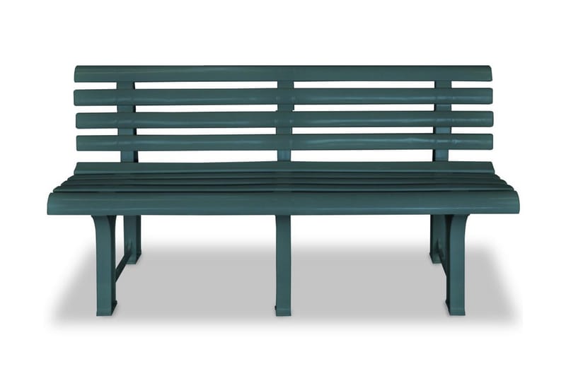 Havebænk 145,5 Cm Plastik Grøn - Grøn - Havemøbler - Havesofaer & bænke - Udendørs bænk & havebænk