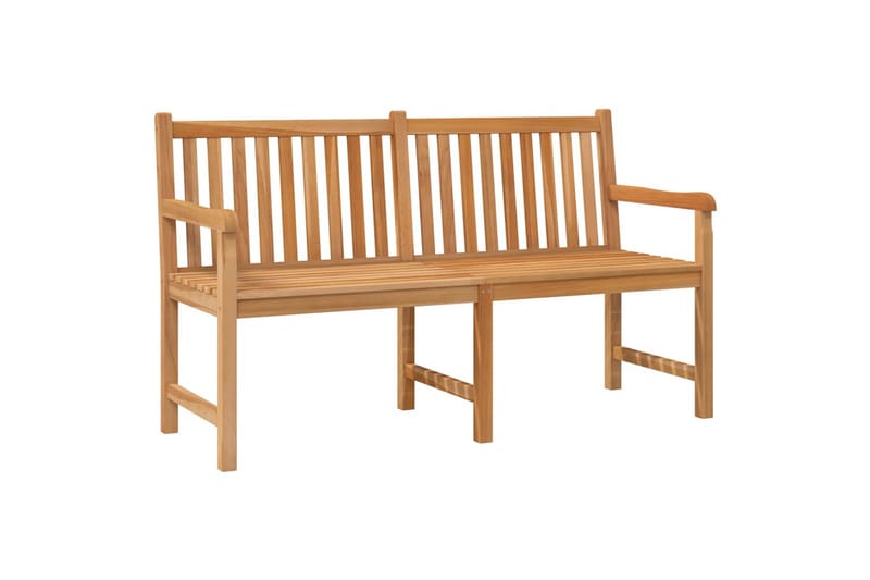 havebænk 150 cm massivt teaktræ - Brun - Havemøbler - Havesofaer & bænke - Udendørs bænk & havebænk