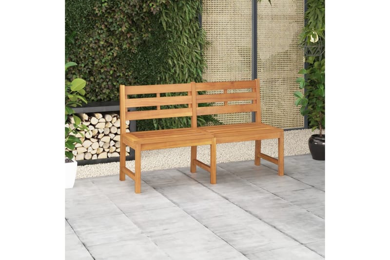 havebænk 150 cm massivt teaktræ - Brun - Havemøbler - Havesofaer & bænke - Udendørs bænk & havebænk