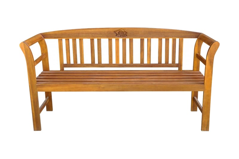 Havebænk 157 Cm Massivt Akacietræ - Brun - Havemøbler - Havesofaer & bænke - Udendørs bænk & havebænk