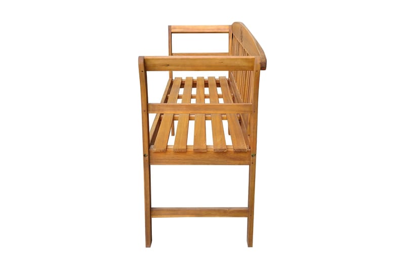 Havebænk 157 Cm Massivt Akacietræ - Brun - Havemøbler - Havesofaer & bænke - Udendørs bænk & havebænk