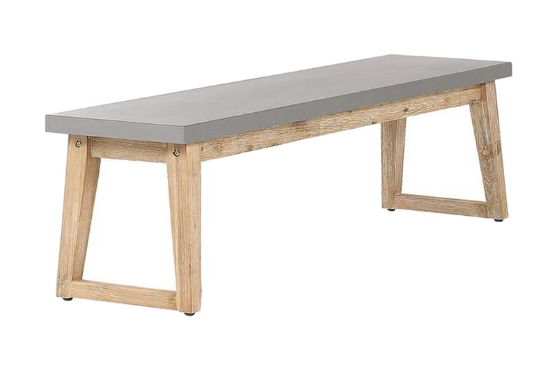Havebænk 160 cm Grå ORIA - Grå - Havemøbler - Havesofaer & bænke - Udendørs bænk & havebænk