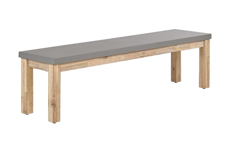 Havebænk 160 cm Grå OSTUNI - Grå - Havemøbler - Havesofaer & bænke - Udendørs bænk & havebænk