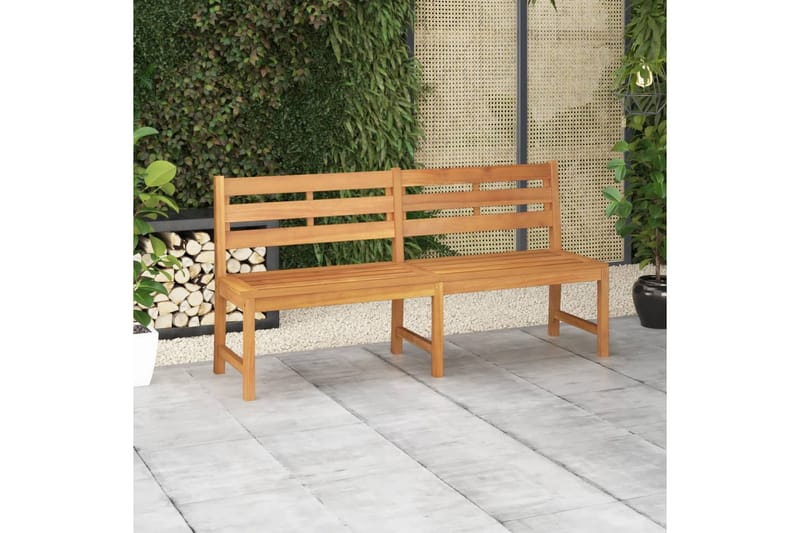 havebænk 180 cm massivt teaktræ - Brun - Havemøbler - Havesofaer & bænke - Udendørs bænk & havebænk