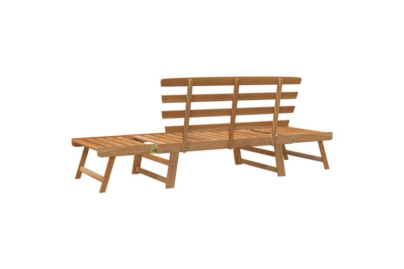 havebænk 2-i-1 190 cm massivt akacietræ - Brun - Havemøbler - Havesofaer & bænke - Udendørs bænk & havebænk
