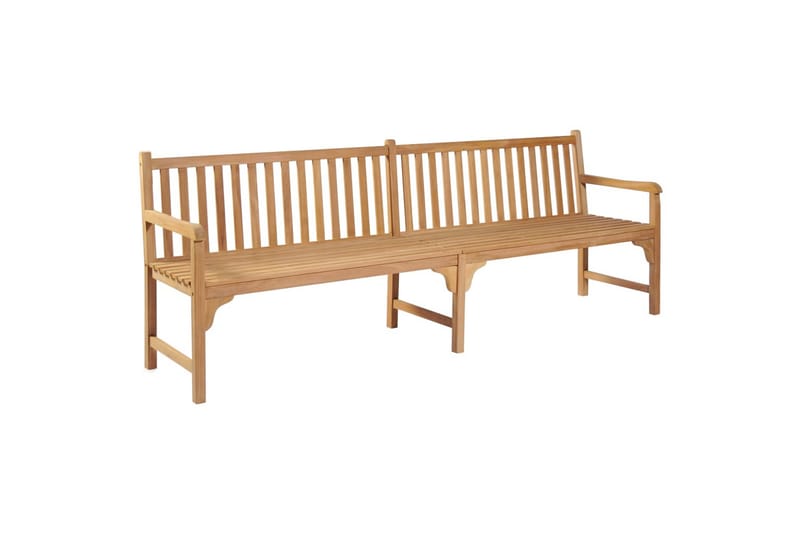 havebænk 228 cm massivt teaktræ - Brun - Havemøbler - Havesofaer & bænke - Udendørs bænk & havebænk