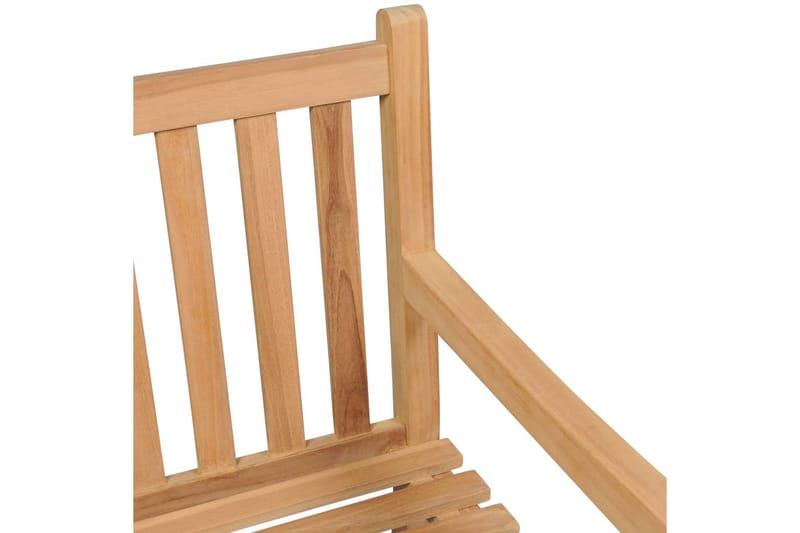 havebænk 228 cm massivt teaktræ - Brun - Havemøbler - Havesofaer & bænke - Udendørs bænk & havebænk