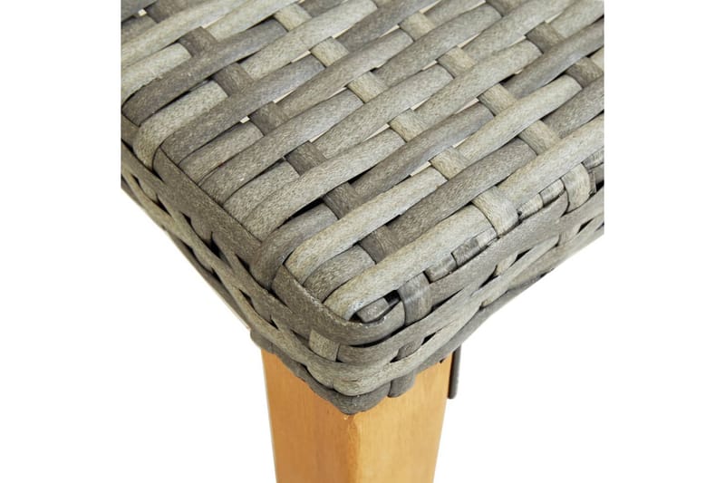 Havebænk 80 cm polyrattan grå - Grå - Havemøbler - Havesofaer & bænke - Udendørs bænk & havebænk