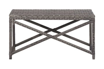 Havebænk 80 Cm Polyrattan Grå - Grå - Havemøbler - Havesofaer & bænke - Udendørs bænk & havebænk