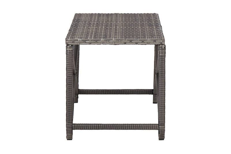 Havebænk 80 Cm Polyrattan Grå - Grå - Havemøbler - Havesofaer & bænke - Udendørs bænk & havebænk