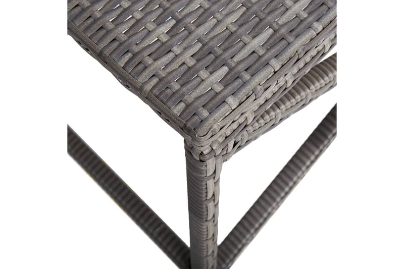 Havebænk 80 Cm Polyrattan Grå - Grå - Havemøbler - Havesofaer & bænke - Udendørs bænk & havebænk
