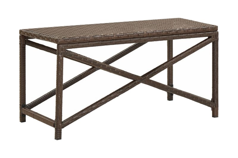 havebænk 80 cm polyrattan brun - Brun - Havemøbler - Havesofaer & bænke - Udendørs bænk & havebænk