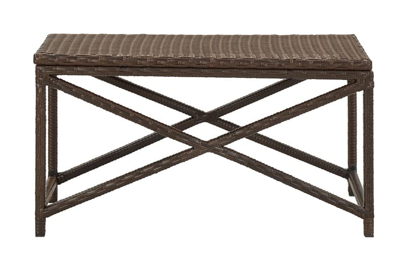 havebænk 80 cm polyrattan brun - Brun - Havemøbler - Havesofaer & bænke - Udendørs bænk & havebænk