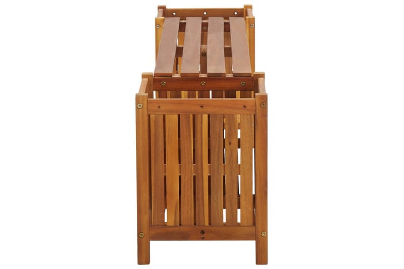 Havebænk Med 2 Plantekasser 150 X 30 X 40 Cm Massivt Akaciet - Brun - Havemøbler - Havesofaer & bænke - Udendørs bænk & havebænk