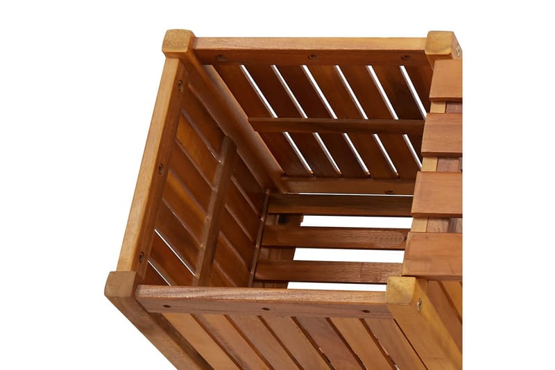 Havebænk Med 2 Plantekasser 150 X 30 X 40 Cm Massivt Akaciet - Brun - Havemøbler - Havesofaer & bænke - Udendørs bænk & havebænk