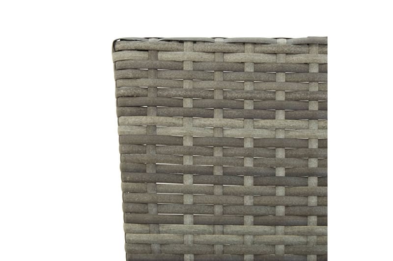 Havebænk Med Hynder 176 Cm Polyrattan Grå - Grå - Havemøbler - Havesofaer & bænke - Udendørs bænk & havebænk