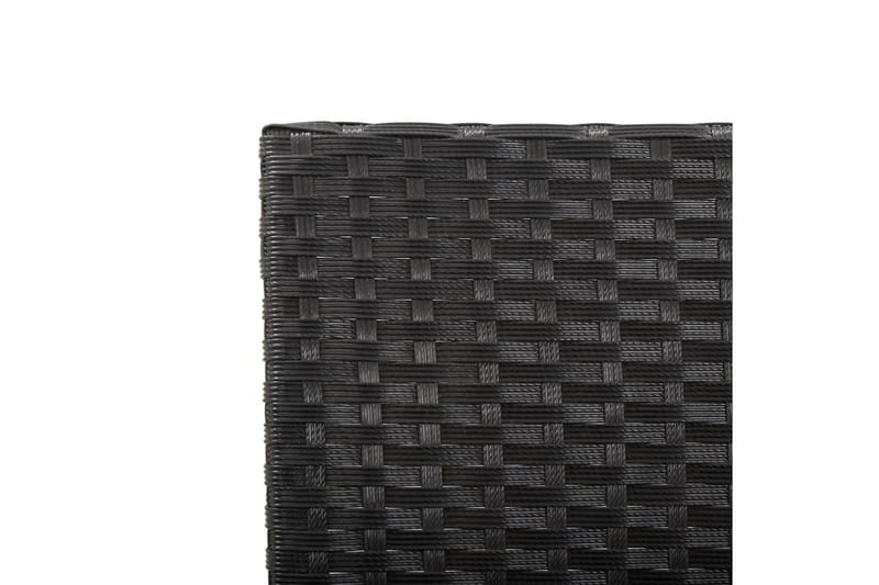 havebænk med hynder 176 cm polyrattan sort - Sort - Havemøbler - Havesofaer & bænke - Udendørs bænk & havebænk