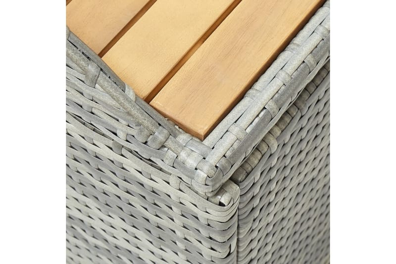 Havebænk Med Opbevaring 120 Cm Polyrattan Grå - Grå - Havemøbler - Havesofaer & bænke - Udendørs bænk & havebænk