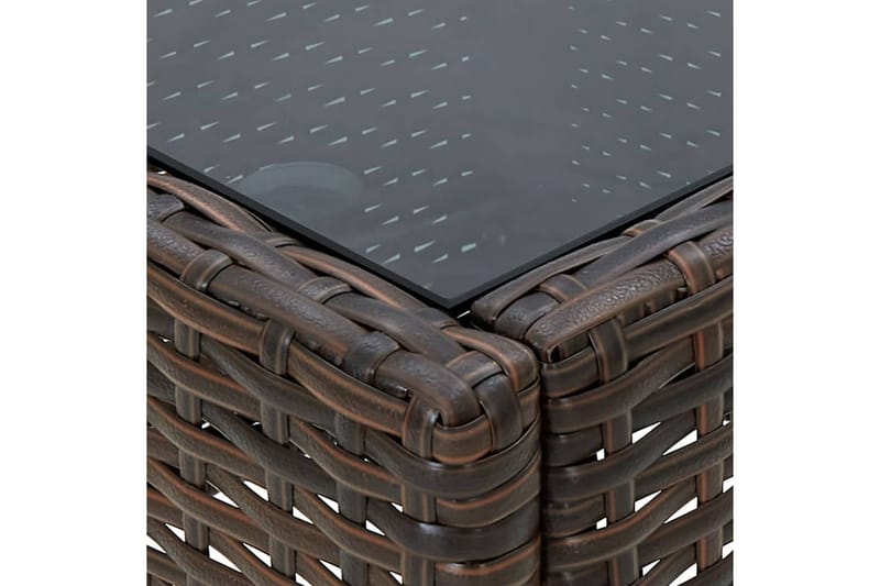 Havebord 40x40x45 cm Polyrattan Brun - Brun - Havemøbler - Havesofaer & bænke - Udendørs bænk & havebænk